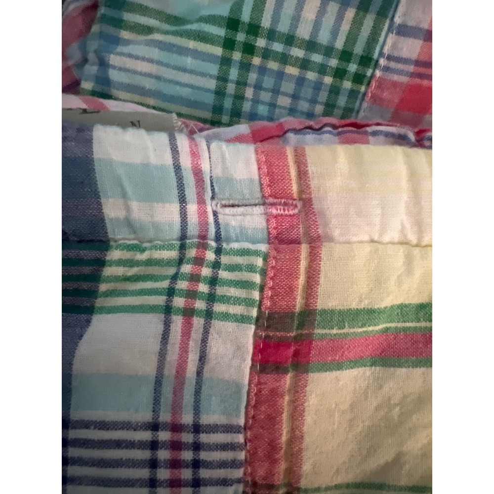 Lauren Ralph Lauren Madras Plaid Patchwork Quilted Standard Pillow Sham set of 2 - Picture 5 of 8